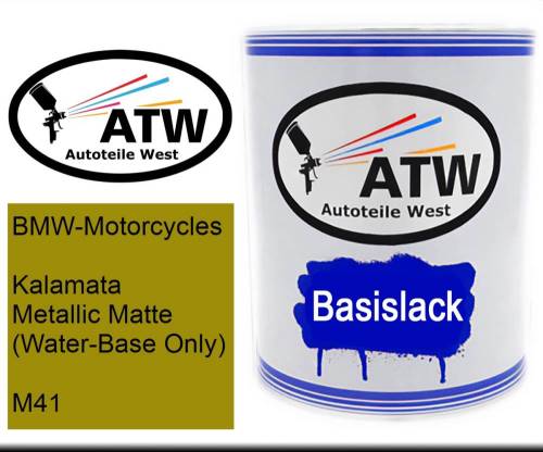 BMW-Motorcycles, Kalamata Metallic Matte (Water-Base Only), M41: 1L Lackdose, von ATW Autoteile West.